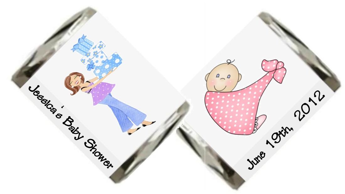 60 Personalized Baby Shower Hershey Nugget Candy Labels Wrappers ...