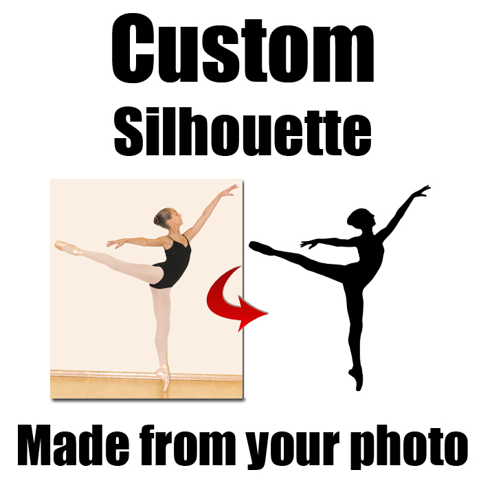 life-size CUSTOM SILHOUETTE WALL STICKER from your photos
