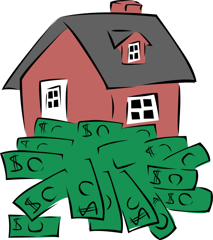 House Sitting On A Pile Of Money Clip Art Download