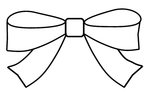 bow clipart outline to colour, 15cm wide | Flickr - Photo Sharing!