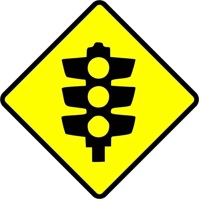 Clipart - caution_traffic lights