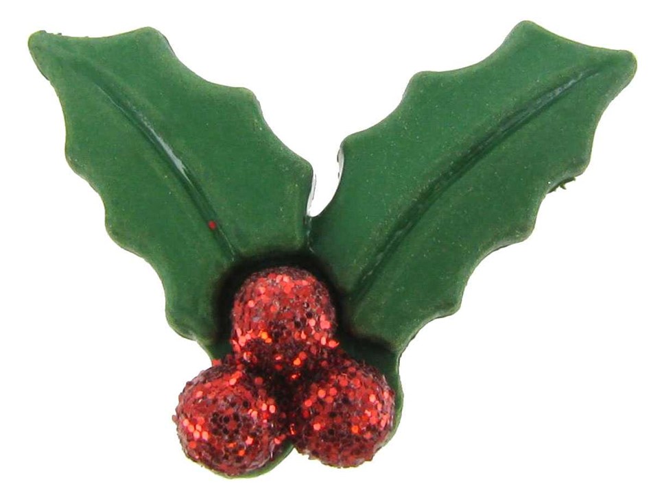 Spare Parts by the Paper Studio Green Holly and Red Glitter Berry ...