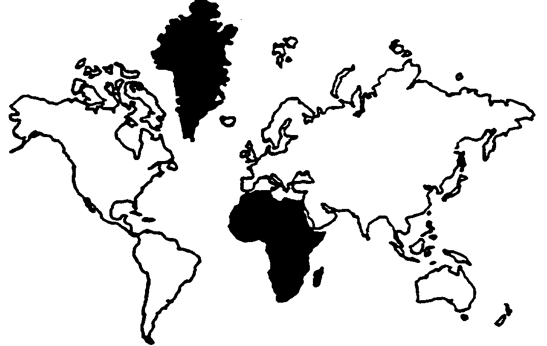 World Map Line Drawing