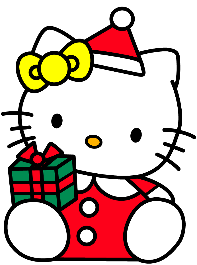 Christmas Kitten Clipart