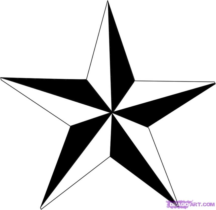 How to Draw a Nautical Star, Step by Step, Tattoos, Pop Culture ...