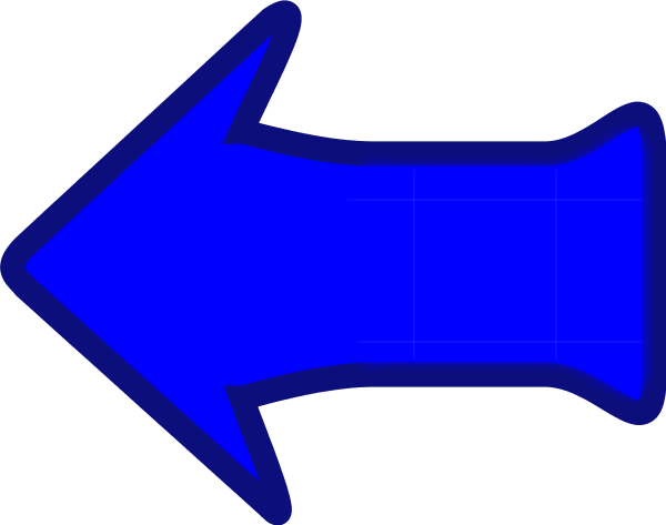 arrow pointing left blue - vector Clip Art