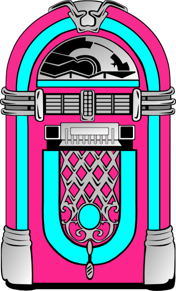 Pink And Blue Jukebox 2 clip art - vector clip art online, royalty ...