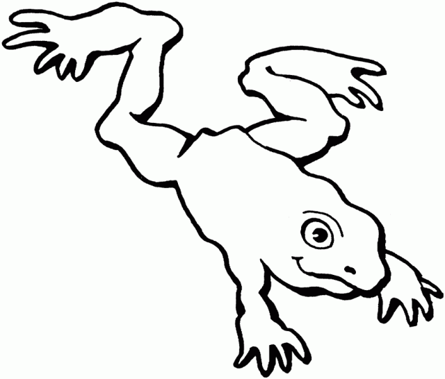 Frog leaping - Free Printable Coloring Pages