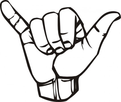 Sign Language D Finger Pointing clip art Vector clip art - Free ...