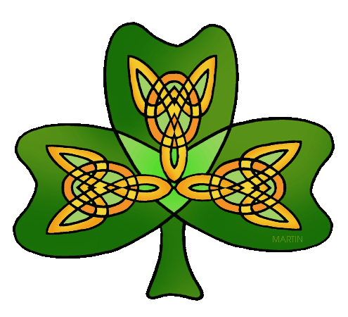 Free St. Patrick's Day Clip Art by Phillip Martin, Celtic Shamrock