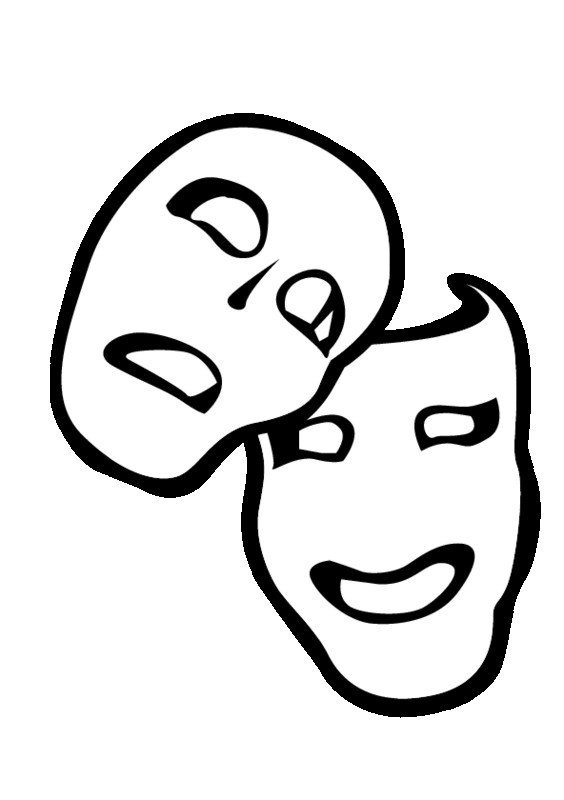 How To Draw Drama Masks - ClipArt Best