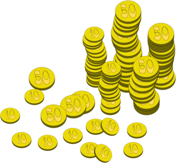 Coins Money clip art - vector clip art online, royalty free ...