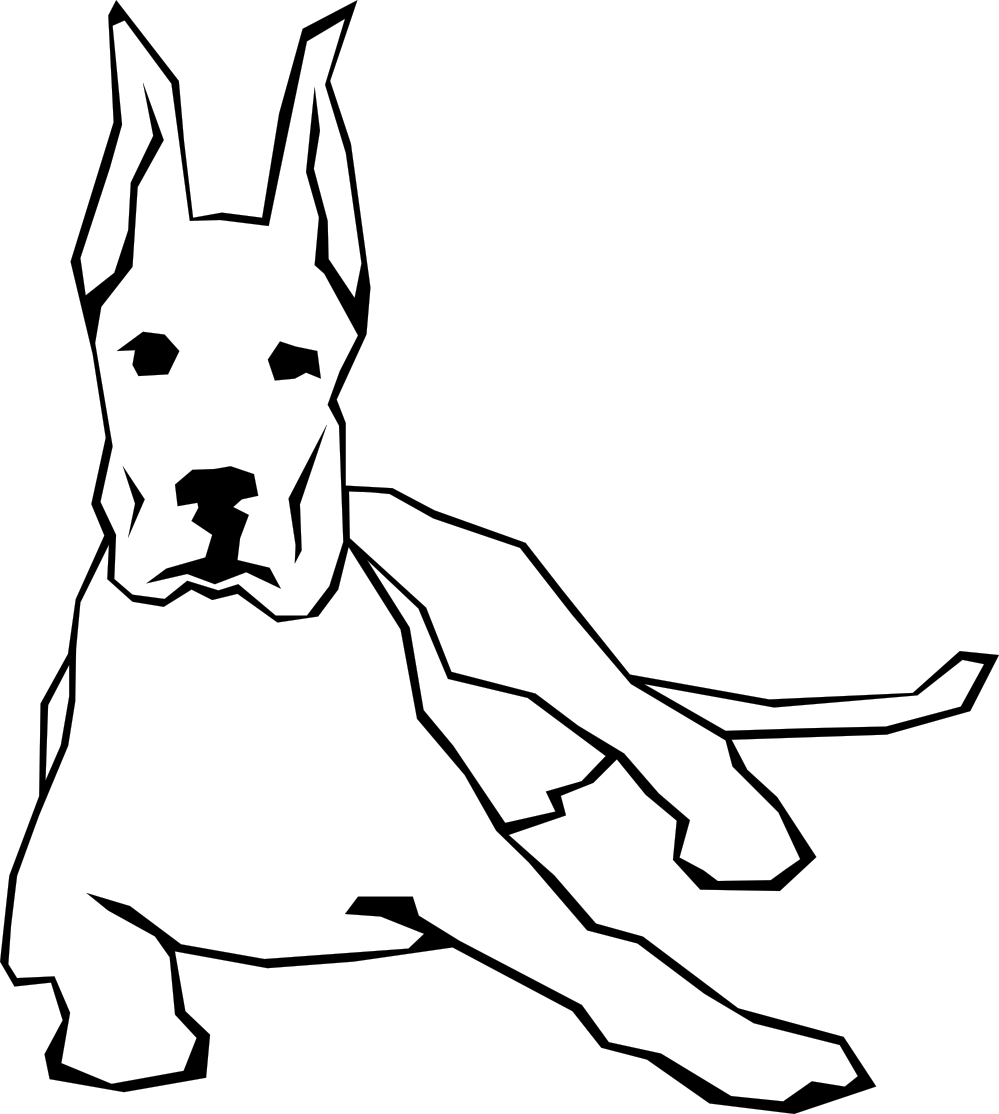 Line Drawing Of A Dog - Cliparts.co
