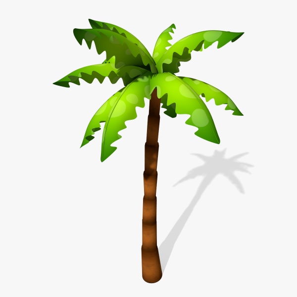Cartoon Palm Tree 3D Model by abramsdesign