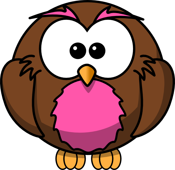 Pink And Brown Owl clip art - vector clip art online, royalty free ...