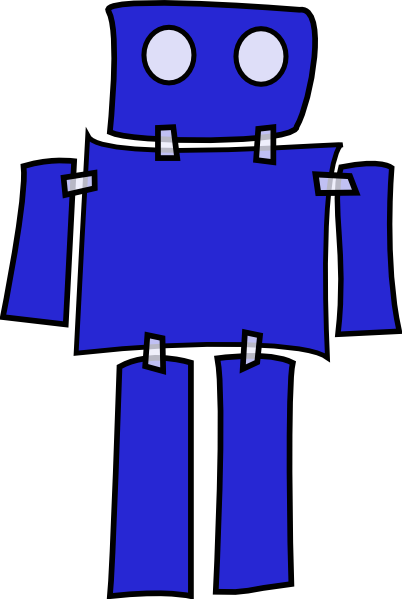 Blue Robot clip art Free Vector / 4Vector