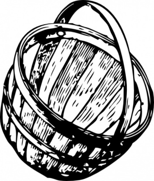 Half Bushel Picking Basket clip art Vector | Free Download