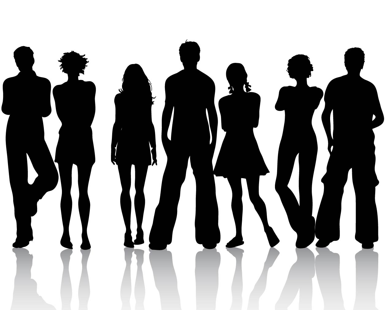 People Silhouettes Vector Illustration - Ai, Svg, Eps Vector Free ...
