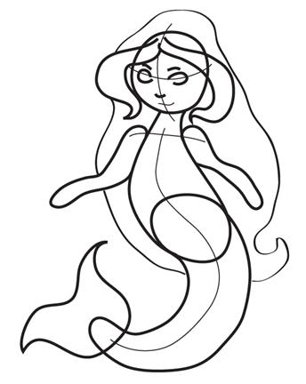 How to Draw a Mermaid - Learn to draw a Beautiful Mermaid