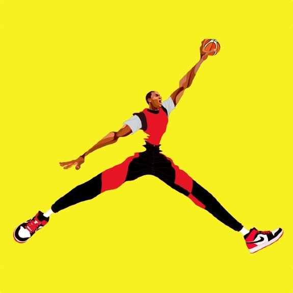 Michael Jordan Caricature Illustration - Hooped Up