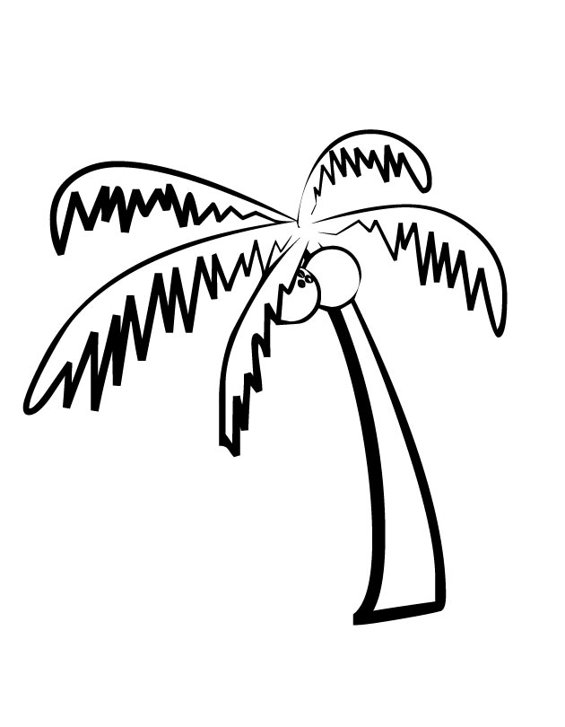 palm tree beach coloring pages - photo #21