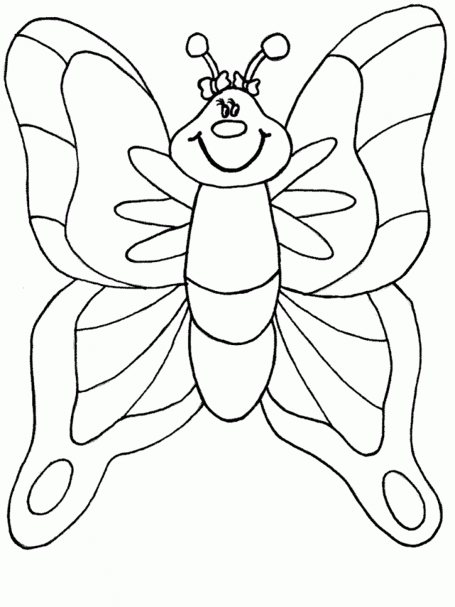 Cartoon Butterflies Coloring Pages C0lor 63170 Cartoon Butterfly ...