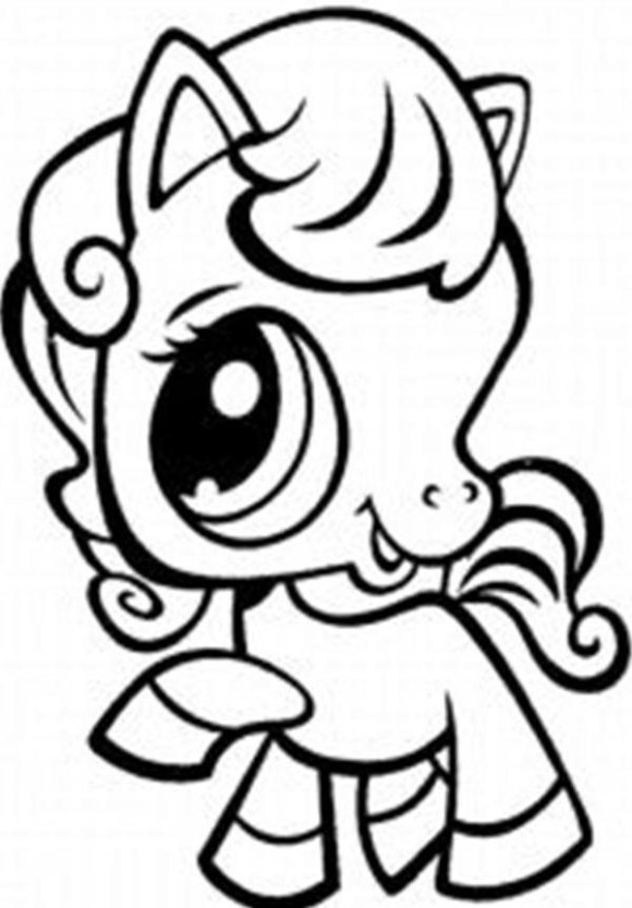 Easy Cartoon Horse Coloring Pages Kids - Cartoon Coloring pages of ...