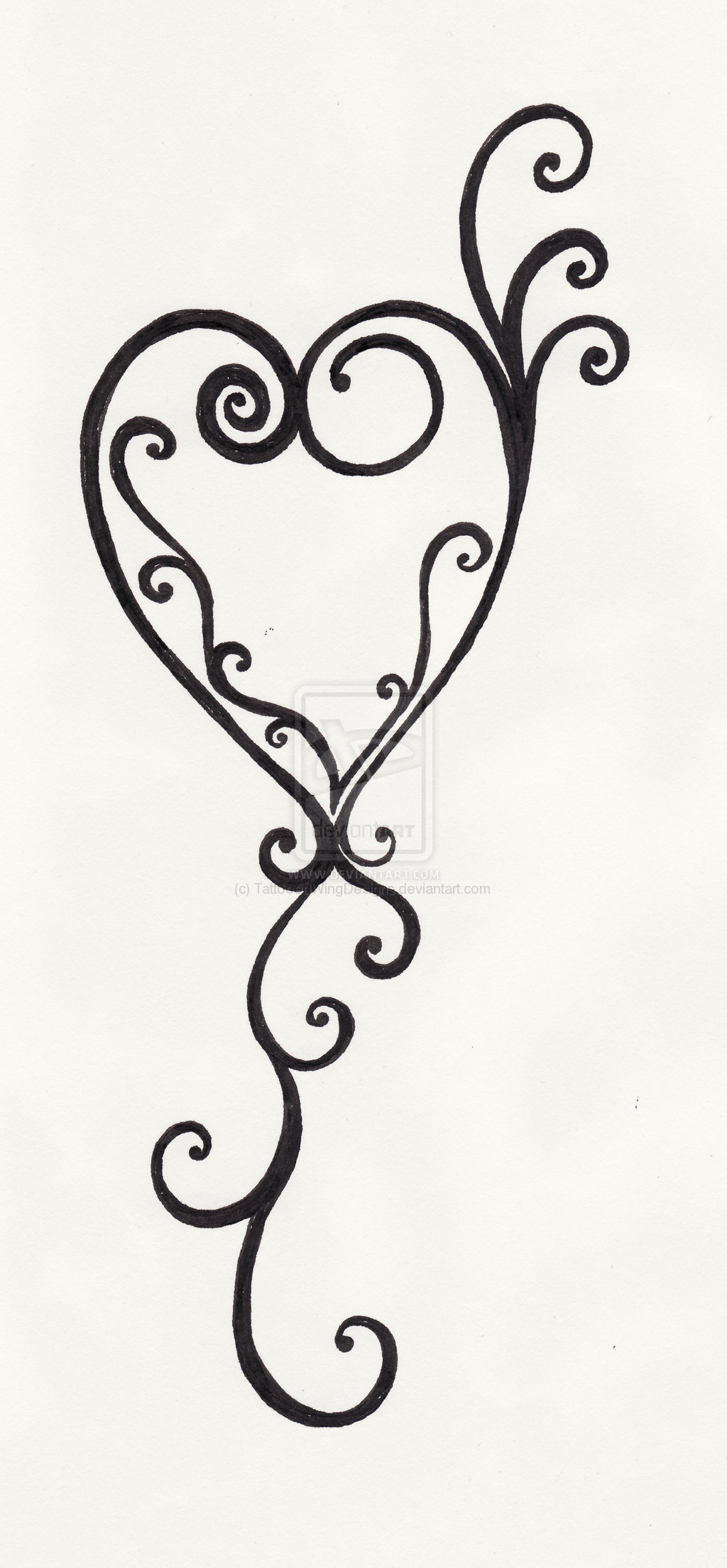 Swirling Heart Tattoo by TattooedWingDesigns on deviantART ...