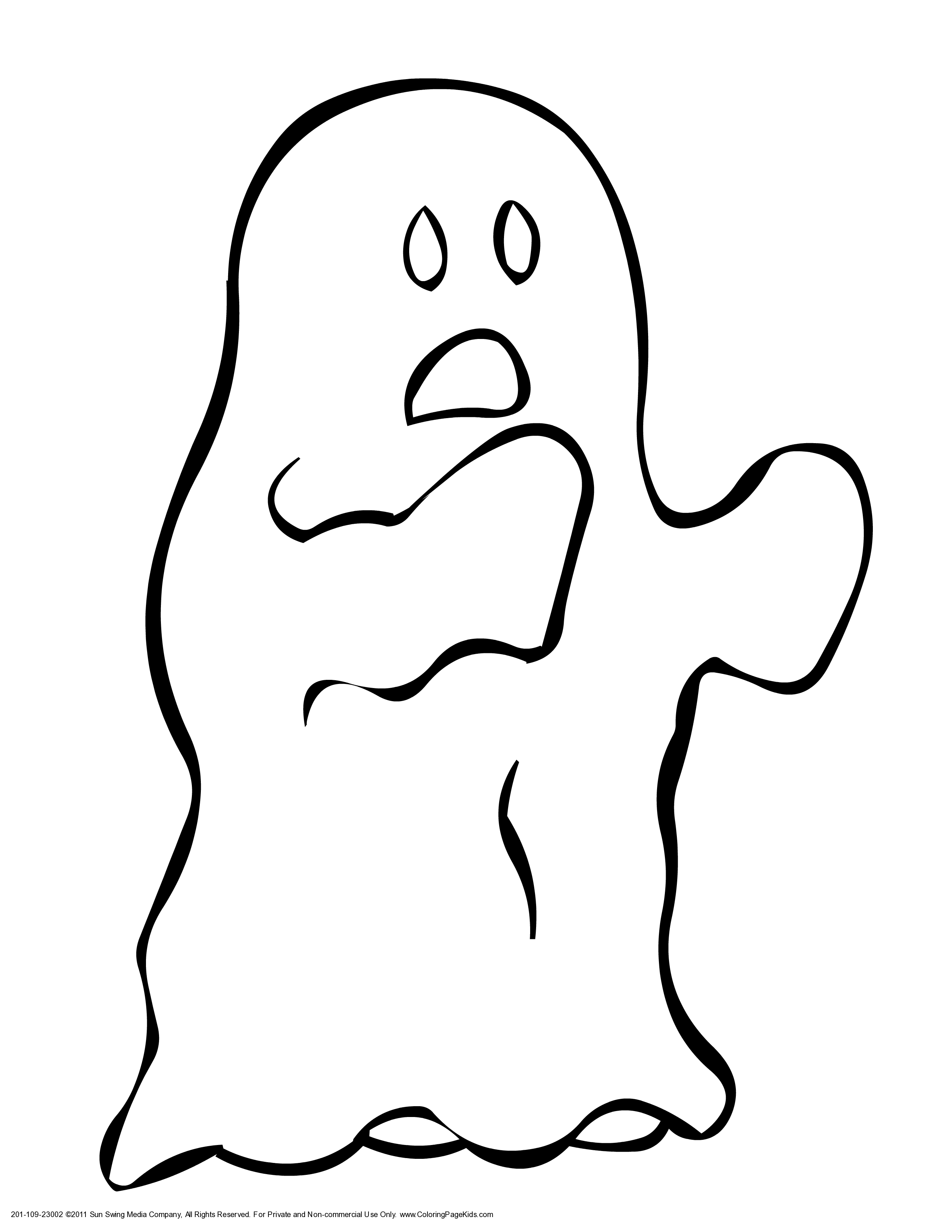 Halloween Ghost Coloring Pages Free Printable Templates