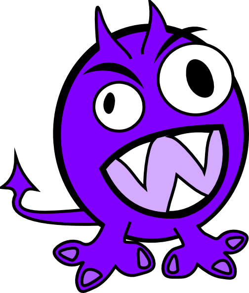 Purple Monster clip art - vector clip art online, royalty free ...