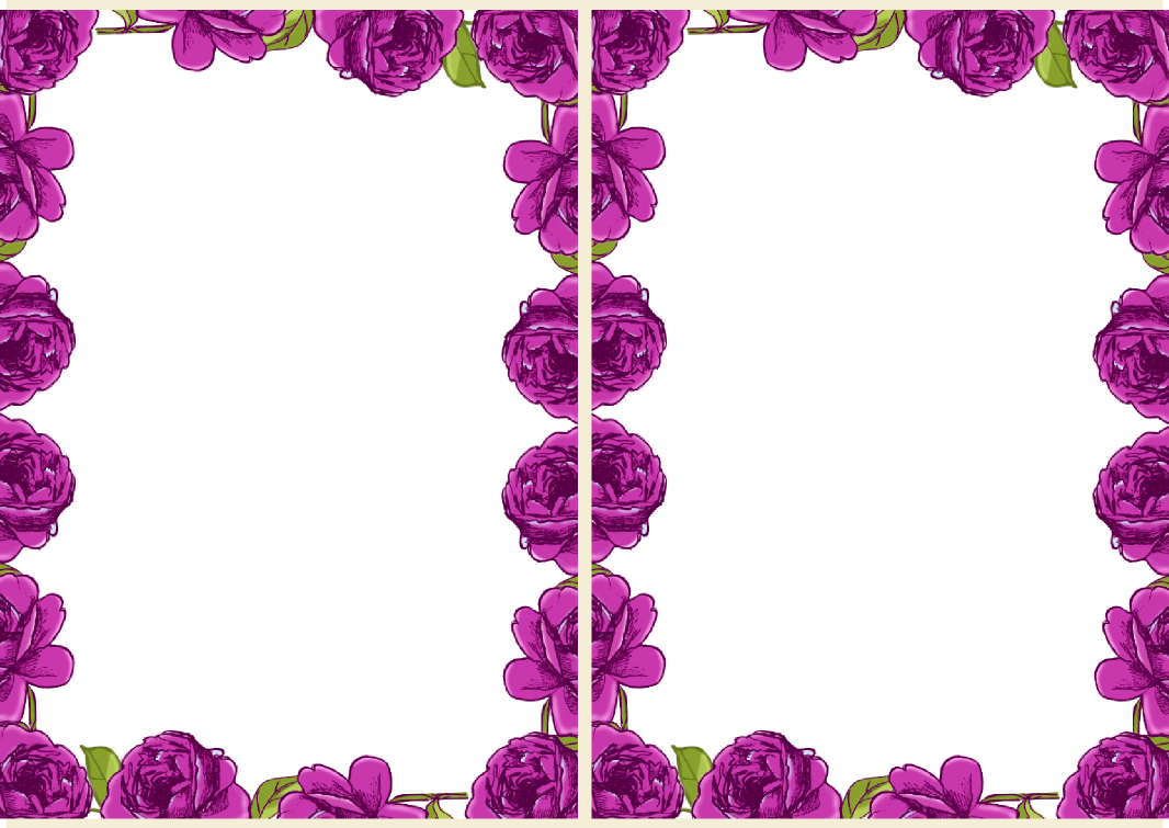 Flowers For > Purple Flower Page Border