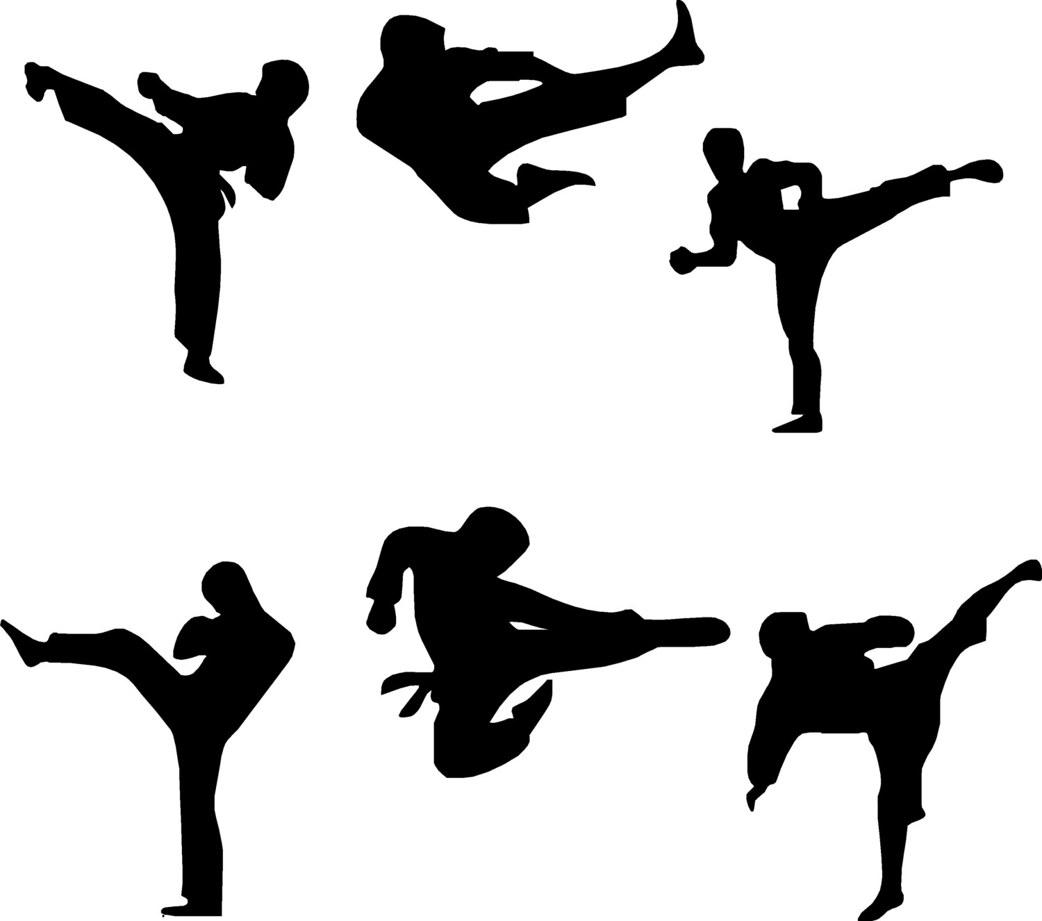 Images For > Taekwondo Flying Kicks Clip Art