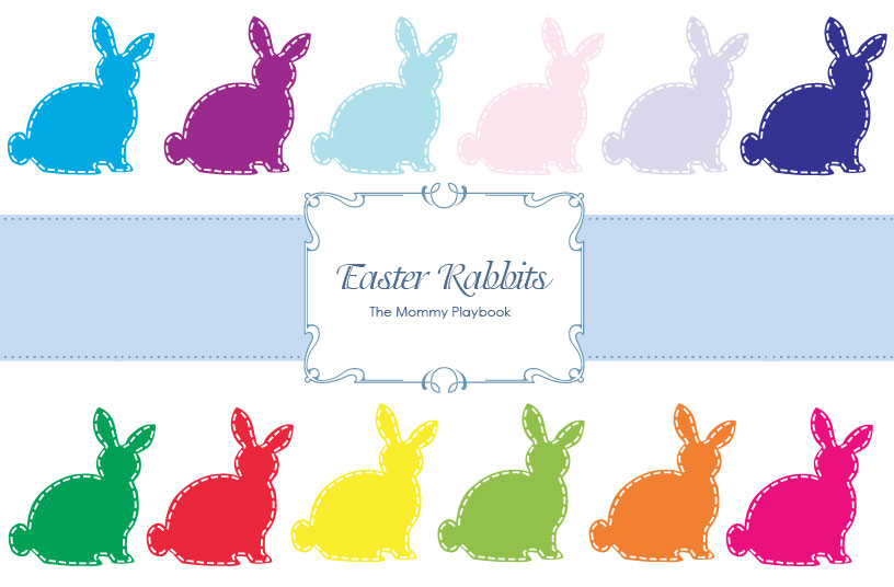 Free Clip Art - Easter Rabbits - The Mommy Playbook