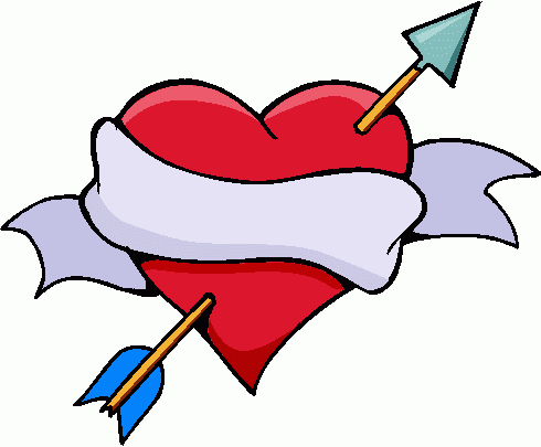 Heart With Arrow Clip Art - ClipArt Best
