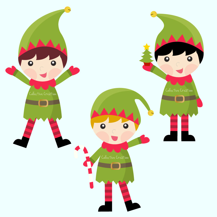 Popular items for elf clipart on Etsy