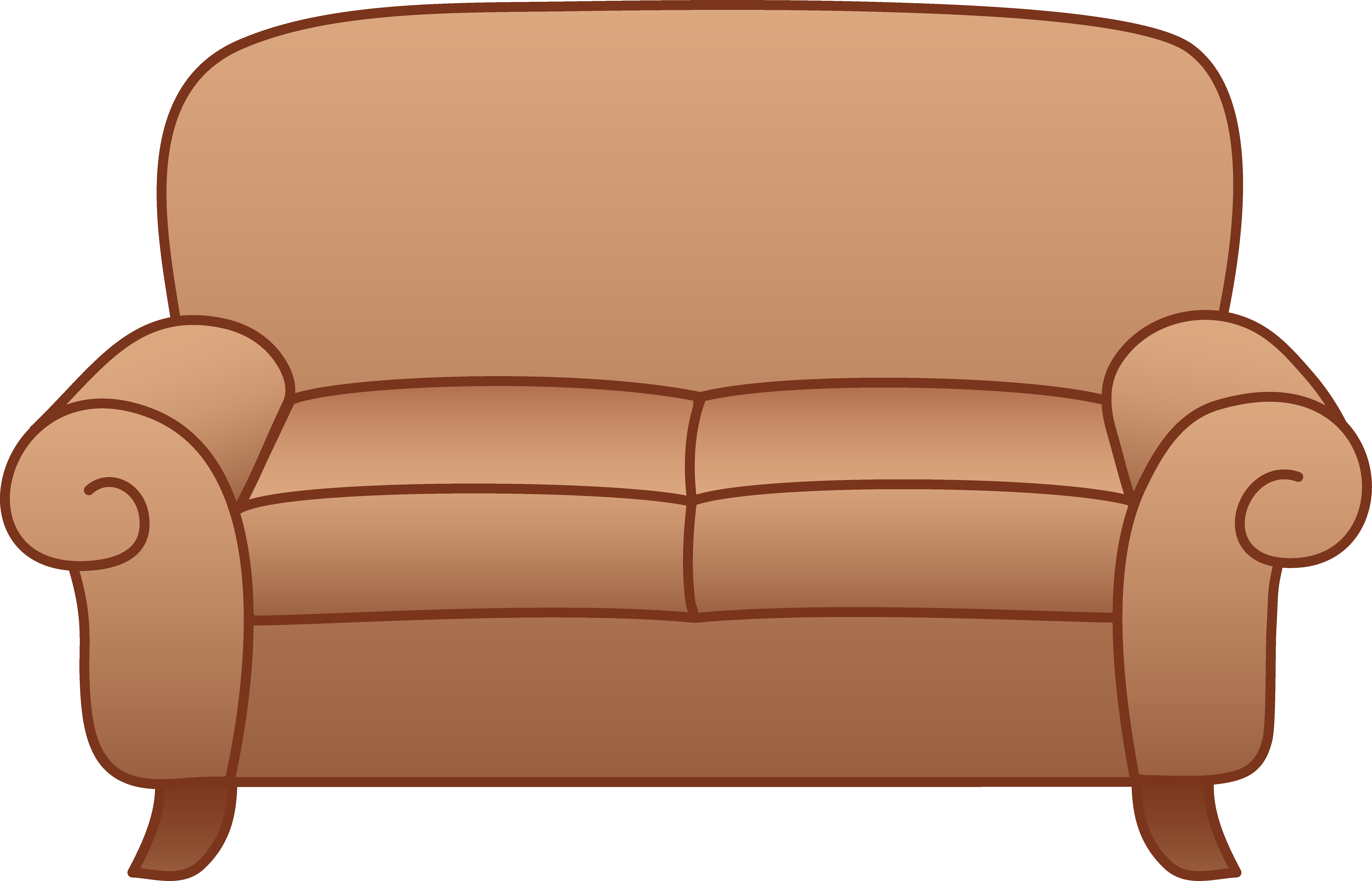 Beige Living Room Sofa - Free Clip Art