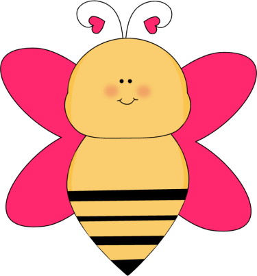 Bee with Heart Antenna Clip Art - Bee with Heart Antenna Image