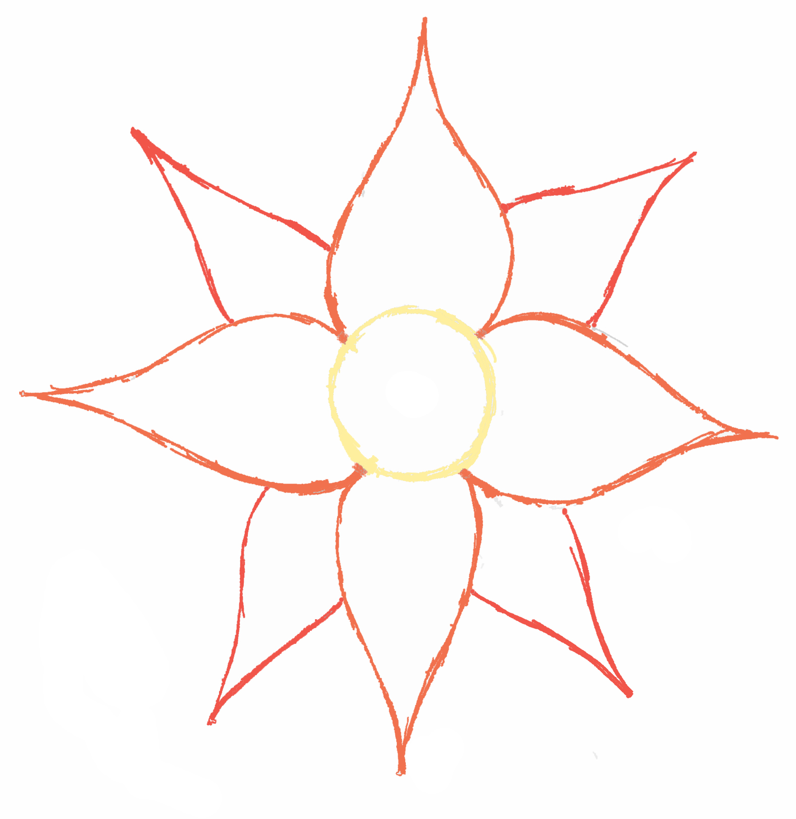 Flowers For > Simple Flower Outline Template
