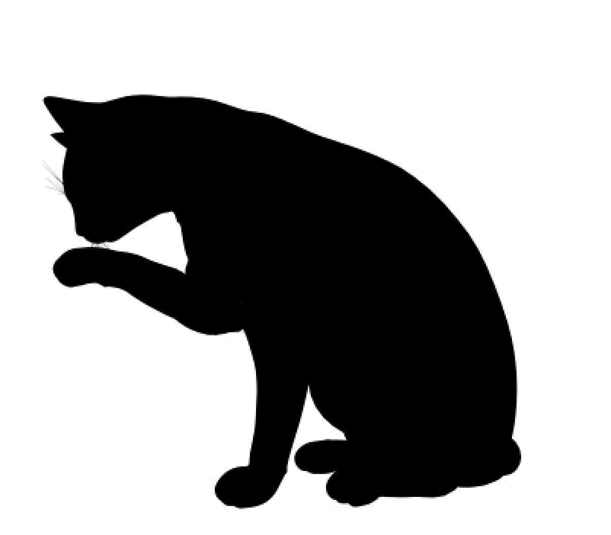 clipart image silhouette of a cat - photo #45
