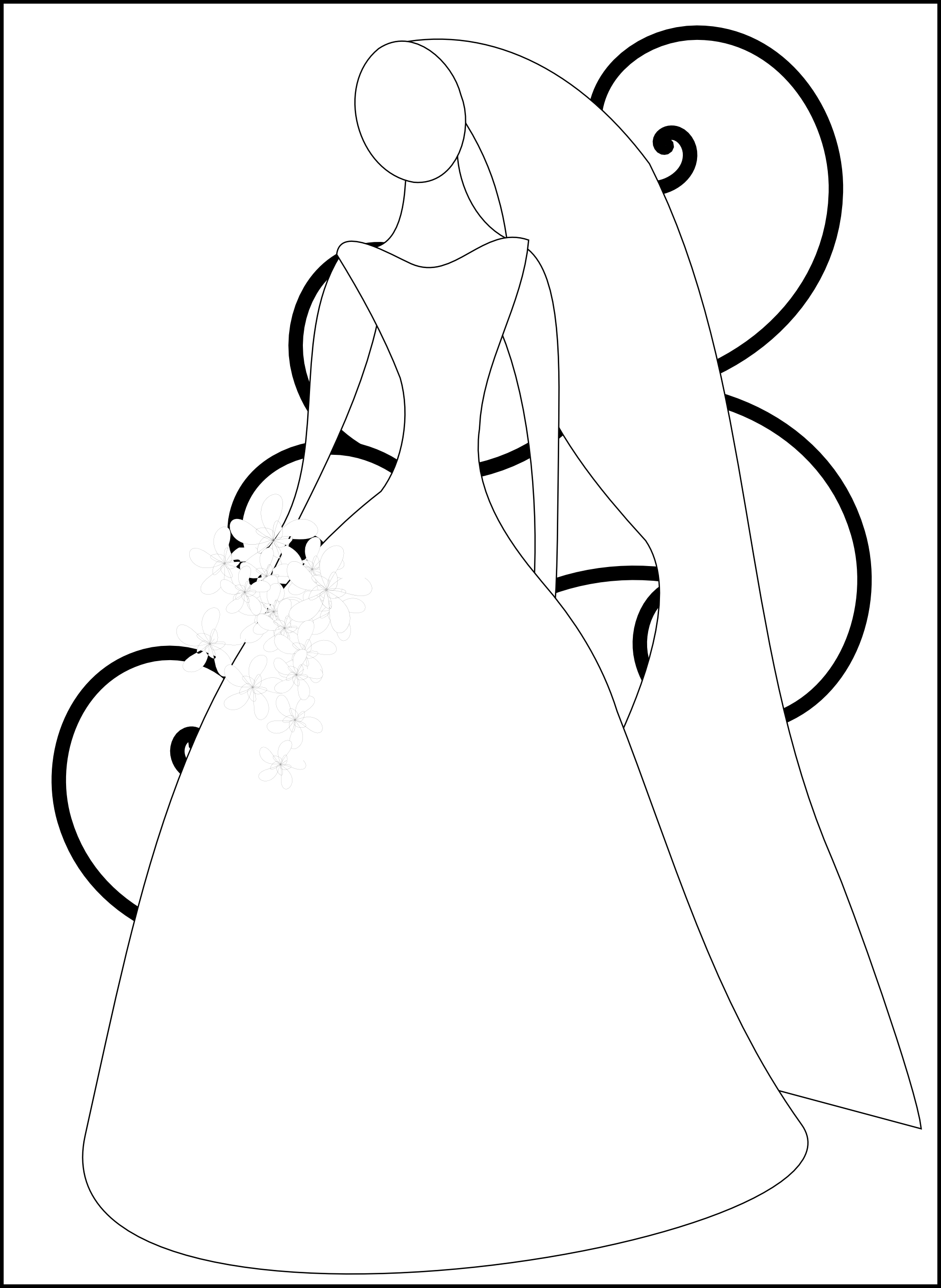 Images For > Bride Sketch Clipart