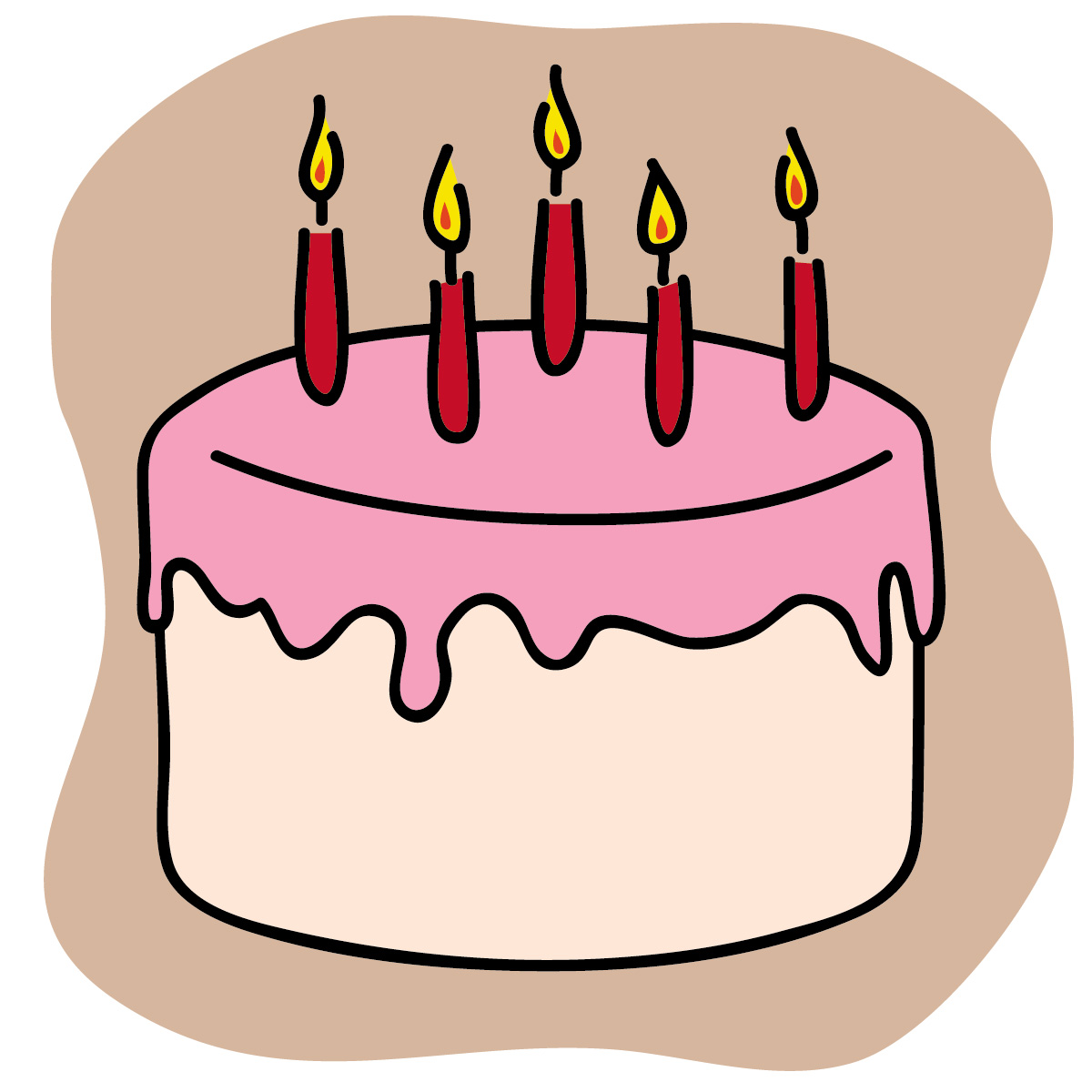 Pin Clip Art Popcorn 1 B W Birthday Cake Coloring Page Cake on ...