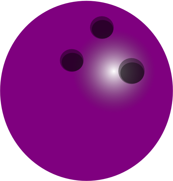 Purple Bowling Ball clip art - vector clip art online, royalty ...