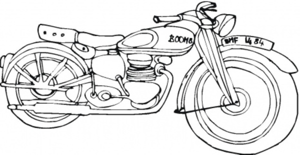 Harley Davidson Coloring Page | Free Images at Clker.com - vector ...