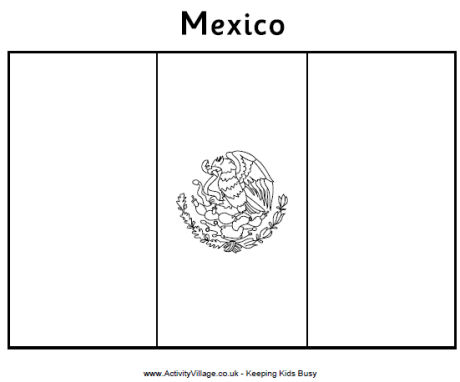 mexico_flag_colouring_page_460 ...