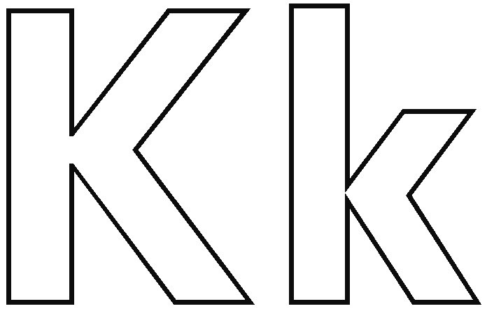 Letter K Coloring Pages | SelfColoringPages.com