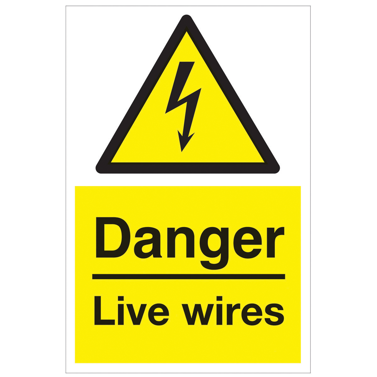 Warning Danger Live Wires Safety Sign - Hazard & Warning Sign from ...