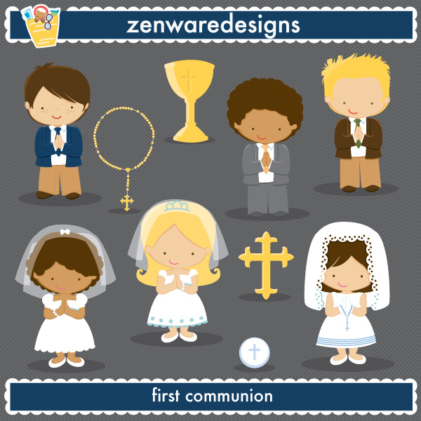 First Communion Religious Digital Stamps - Digital Stamps ...