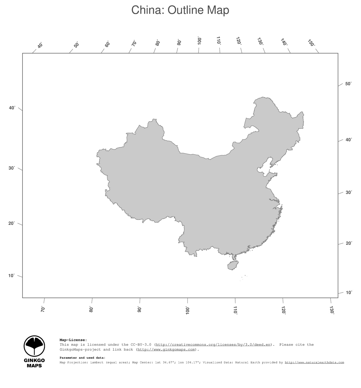Map China; GinkgoMaps continent: Asia; region: China