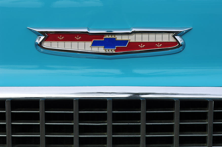 1956 Chevrolet Belair Nomad Grille Emblem by Jill Reger