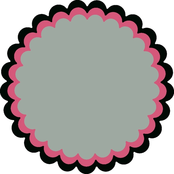 Scalloped Circle Border Frame C Clipart - Free Clip Art Images
